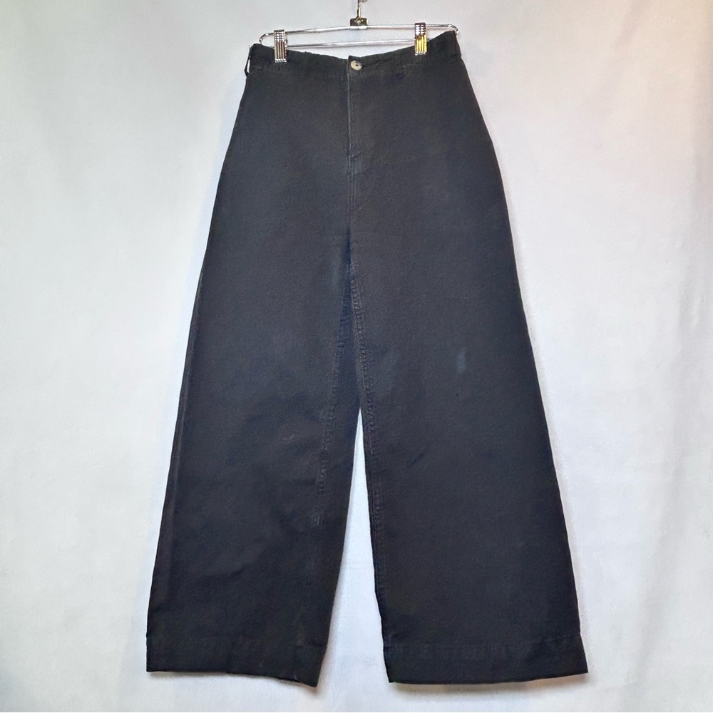 Free People We The Free High Rise Wide Leg Cropped Pants. Charcoal Wash. Size 26